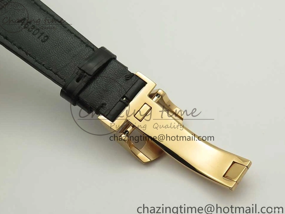 MIROTIME 0116 Portuguese Tourbillon IW5046 RG ZF Best Edition Gray Dial on Black Leather Strap SmoothTexture 7142